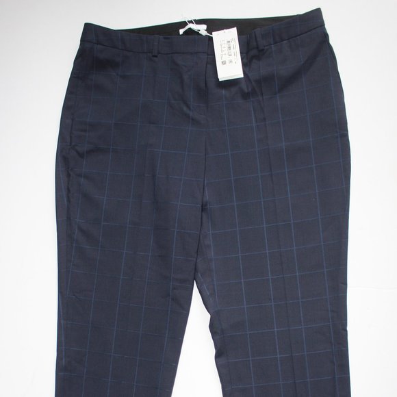 HUGO BOSS TITANA6 MIDNIGHT FANTASY WOOL BLEND SLIM FIT PANTS US14
